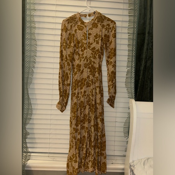 ZARA YELLOW FLORAL DRESS - Picture 1 of 3